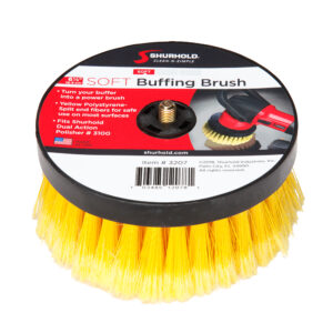 Shurhold soft buffing brush with yellow bristles