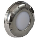 Round steel marine ceiling light fixture