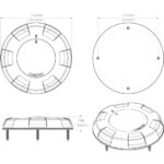 Lumitec light fixture technical diagram with dimensions