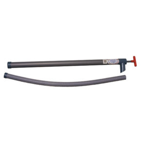 Manual hand pump with attached flexible hose