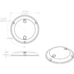 Round LED light schematic with dimensions