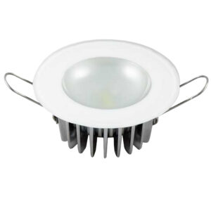 LED recessed ceiling light fixture, white trim