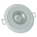 Round recessed ceiling light with white trim