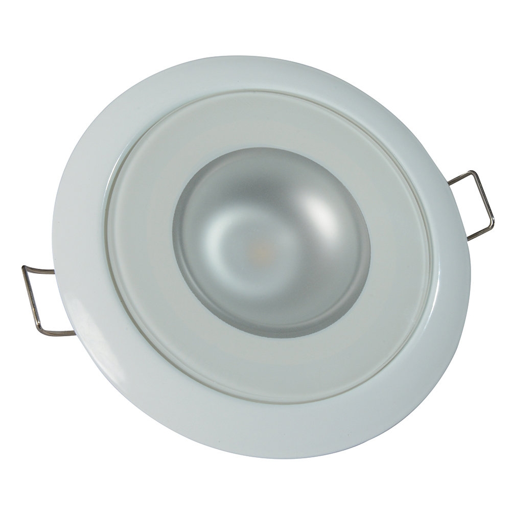 White recessed ceiling light fixture