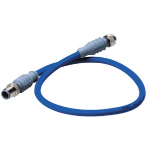 Blue industrial M12 connector cable