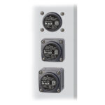 Three stacked marine automatic charging relays on panel