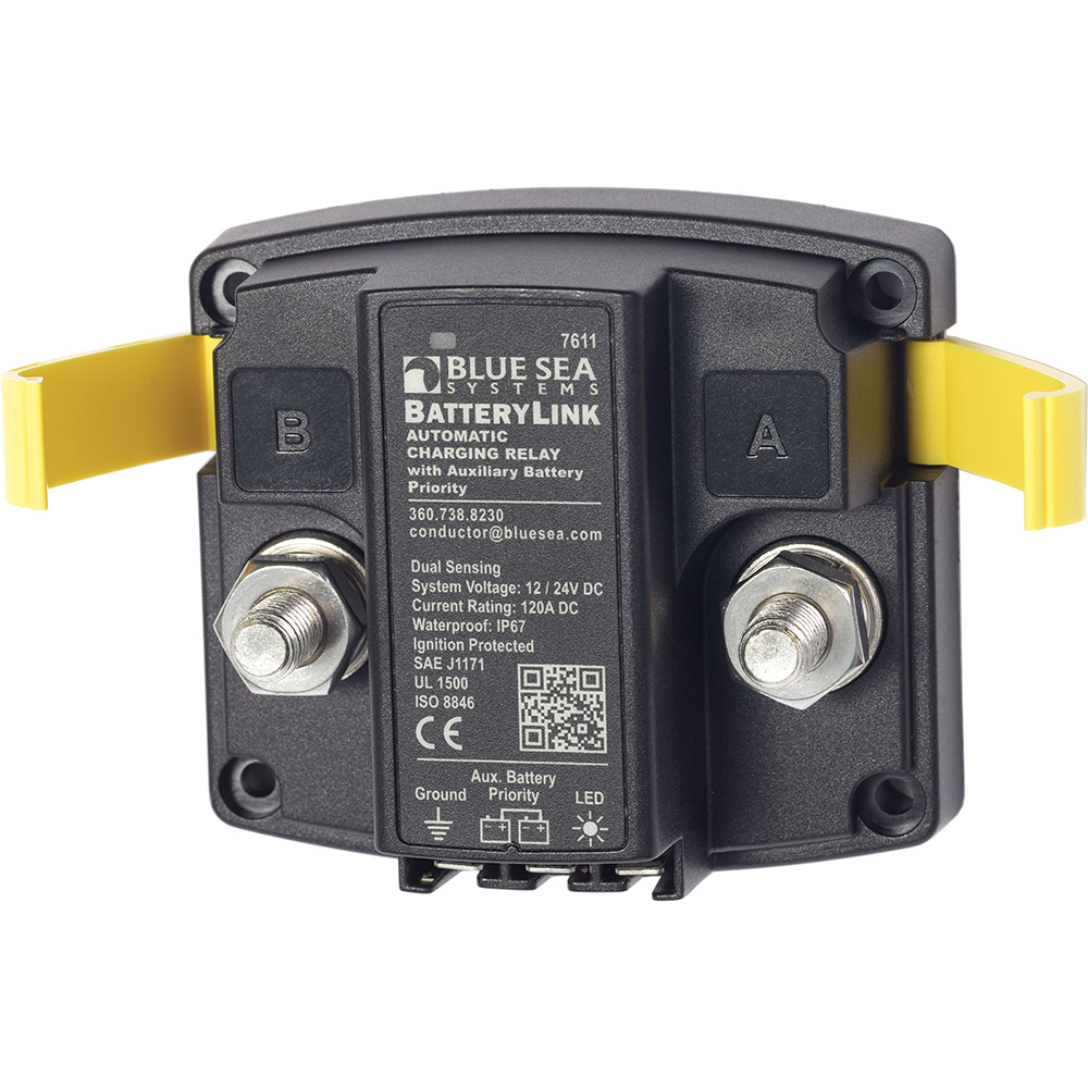 Blue Sea Systems battery charging relay device.
