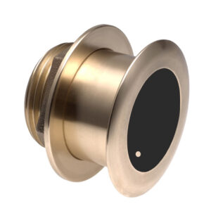 Antique brass porthole with round black center