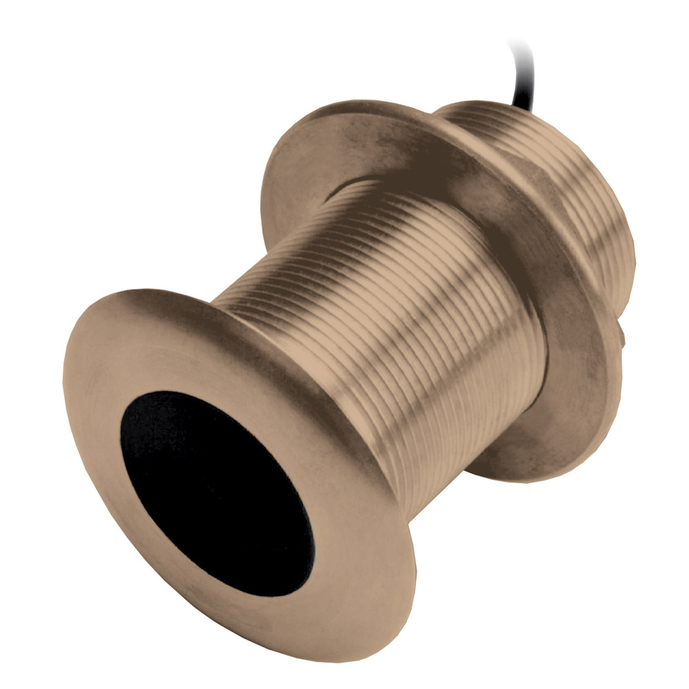 Bronze thru-hull fitting with cable attached