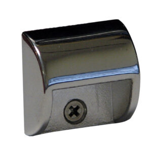 Chrome square bracket with screw on bottom