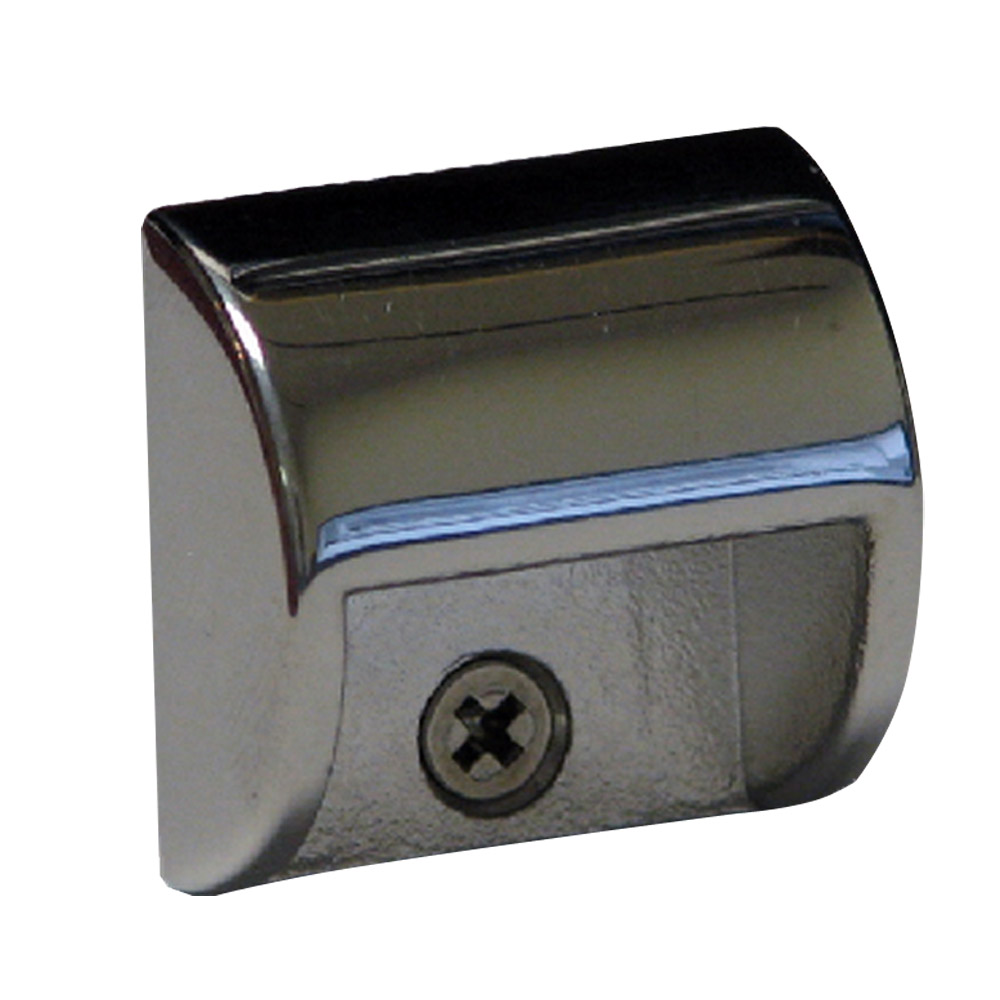 Metal wall-mounted glass clip with screw