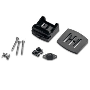Boat rail mount kit with screws and brackets.