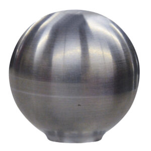 Shiny metallic sphere close-up view.