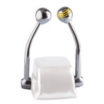 Silver metal dual handle lever mechanism