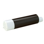 Black and white cylindrical water filter cartridge