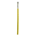 Yellow electrical wire with exposed strands