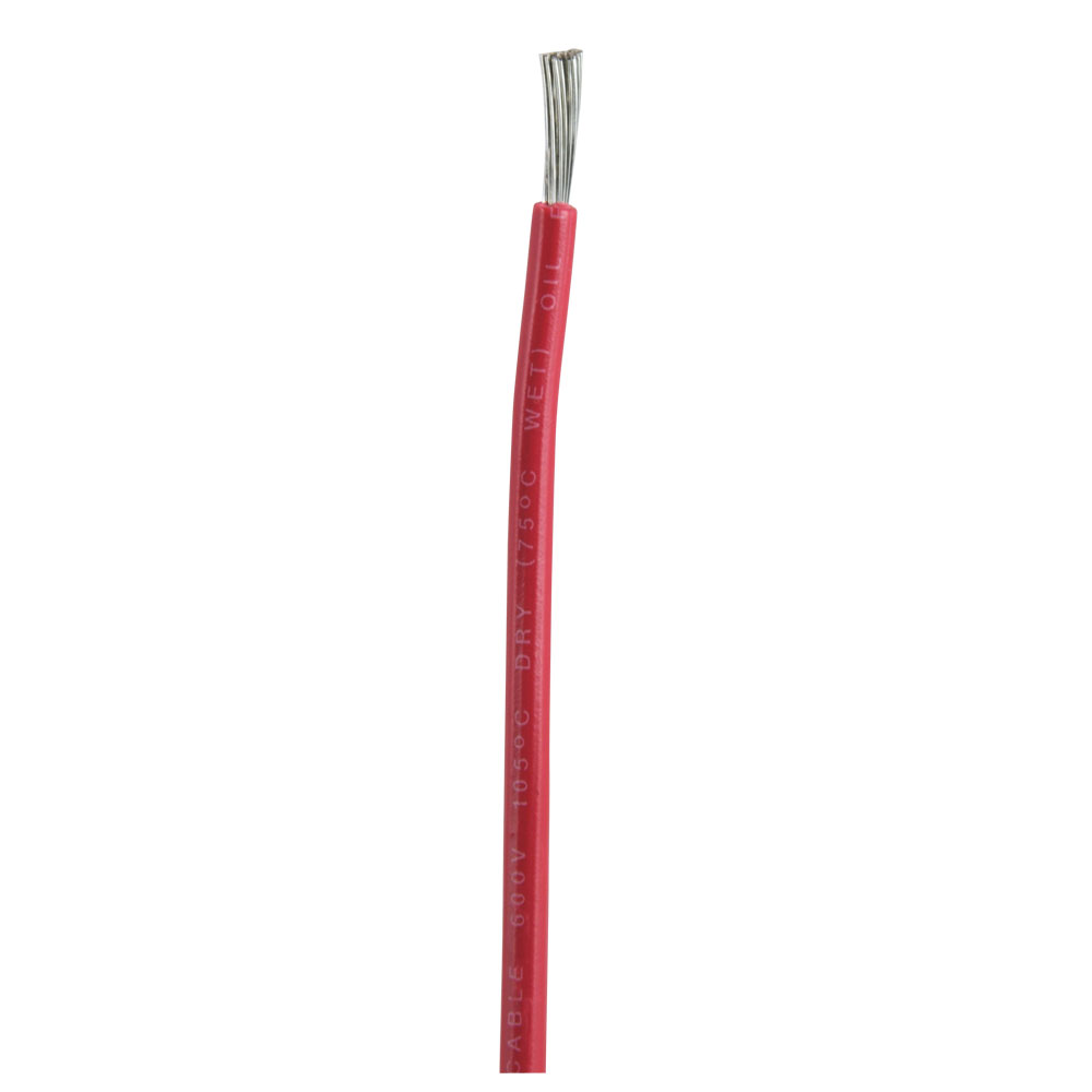 Red electrical wire on white background