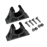 Black plastic mounts and screws set