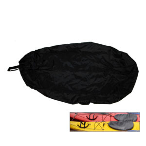 Black kayak cover with kayaks in inset