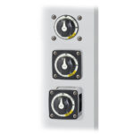 Three black rotary power switches on control panel.