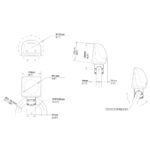 Technical drawing of sensor housing dimensions.