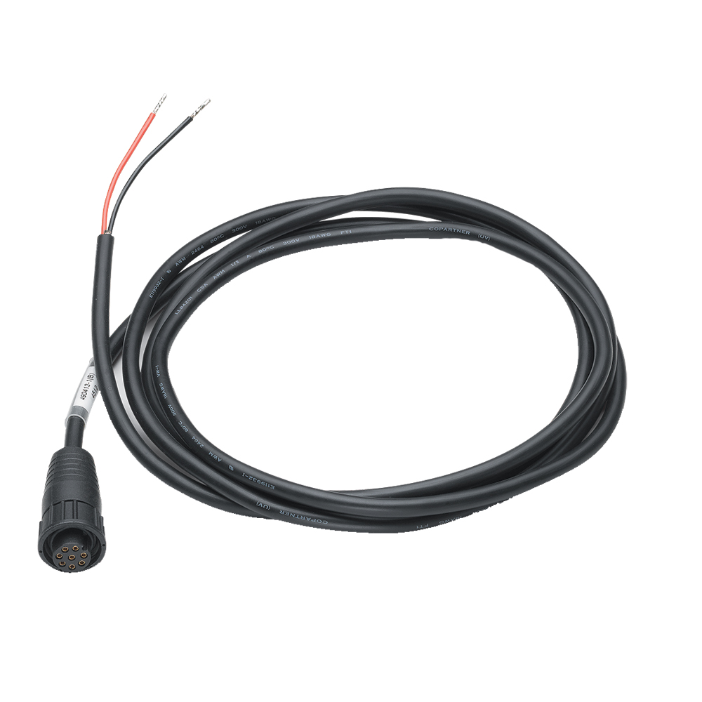 Black electrical wire with exposed leads