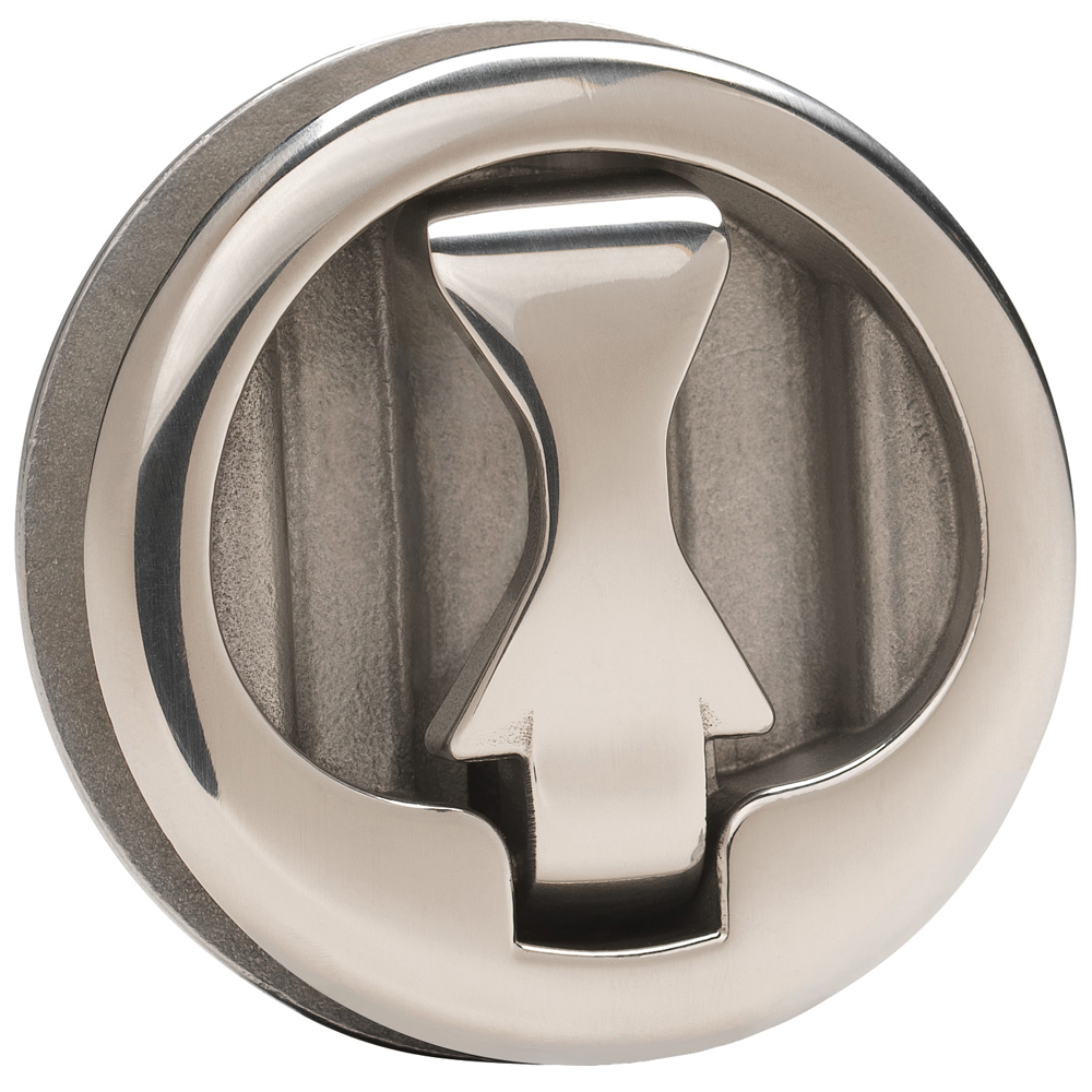 Stainless steel recessed ring pull handle