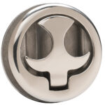 Silver round drawer pull handle hardware