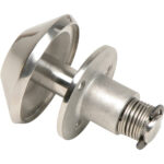 Metal retractable doorstop with spring mechanism