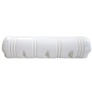White cylindrical boat dock bumper