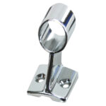 Silver metal wall bracket for rods