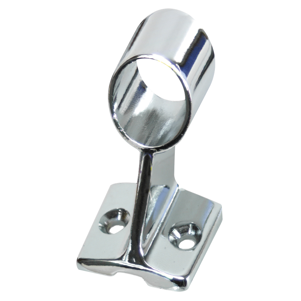 Silver metal wall bracket for rods