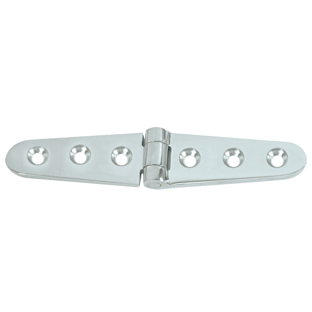 Stainless steel strap hinge with screw holes