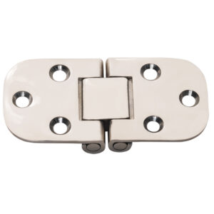 Stainless steel boat hinge with mounting holes