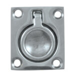 Stainless steel flush ring pull handle
