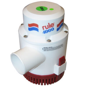 Rule 4000 marine bilge pump, model 56D-24, white.