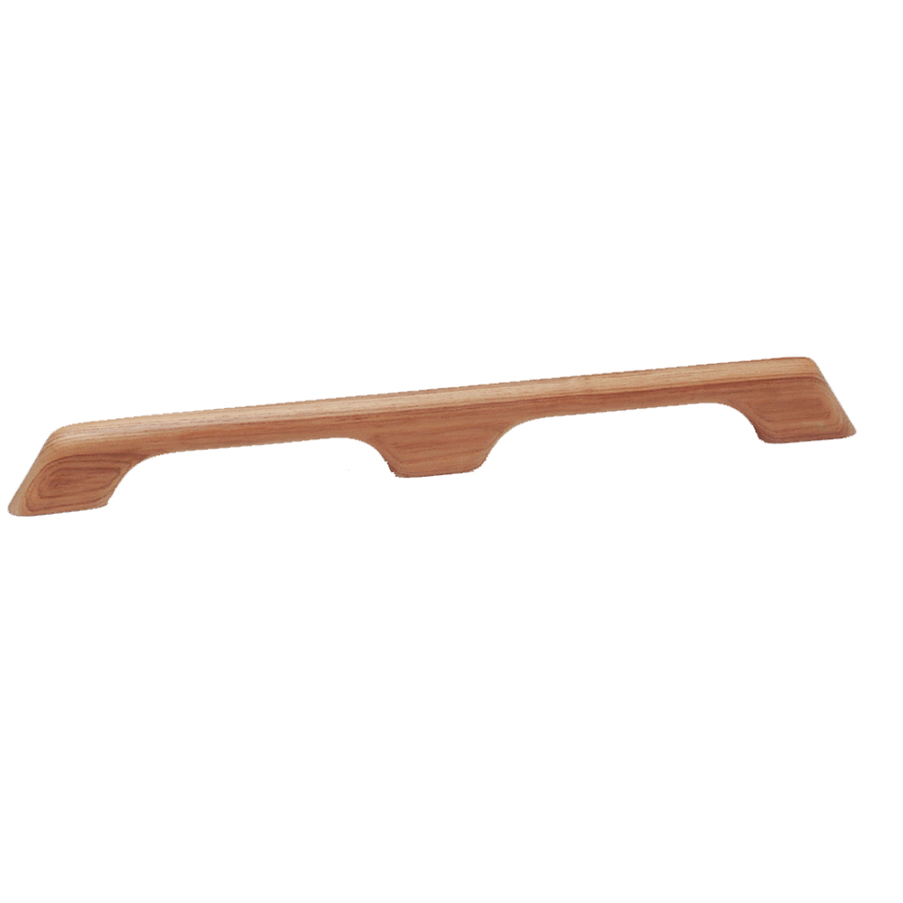 Wooden handle on white background