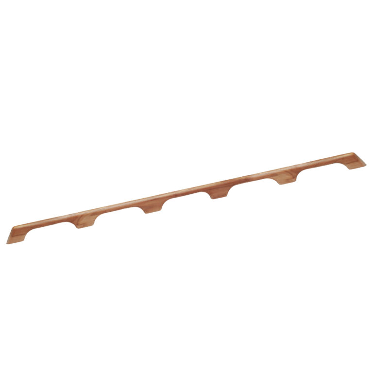 Wooden wine rack with six slots