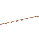 Wooden wine rack strip, six bottle holders