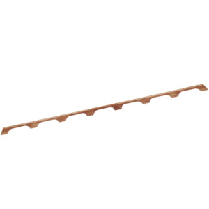 Wooden wine rack strip, six bottle holders