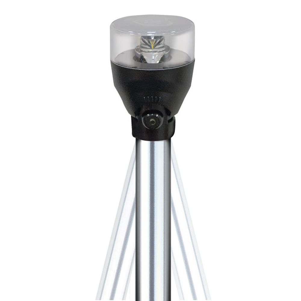 Navigational tripod light with LED bulb.