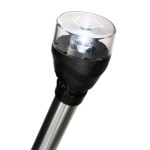 LED pole light with clear cover