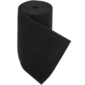 Roll of black felt fabric