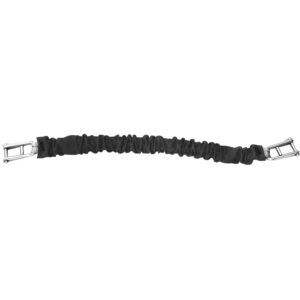 Black elastic luggage strap with metal clips