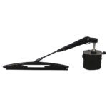 Black motorized windshield wiper for vehicles