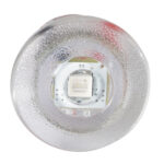 Close-up of LED light bulb component.