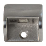 Metallic part with circular hole and rectangular slot