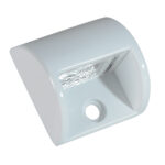 White plastic wall bracket with hole