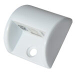 White plastic wall bracket with hole