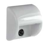 White wall mounting bracket with screw